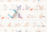 Japanese Fabric Yarn Stash Kitty - cream - 50cm