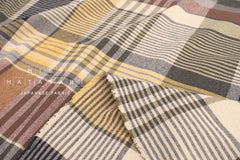 Japanese Fabric Shokunin Collection Deadstock Yarn-Dyed Big Plaid - 2 - 50cm