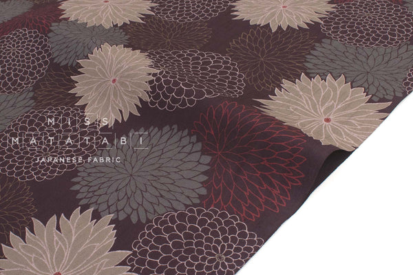 Japanese Fabric Chrysanthemum Pattern - C - 50cm