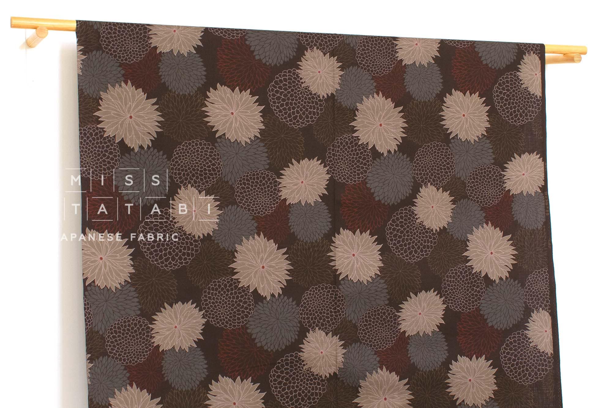 Japanese Fabric Chrysanthemum Pattern - C - 50cm