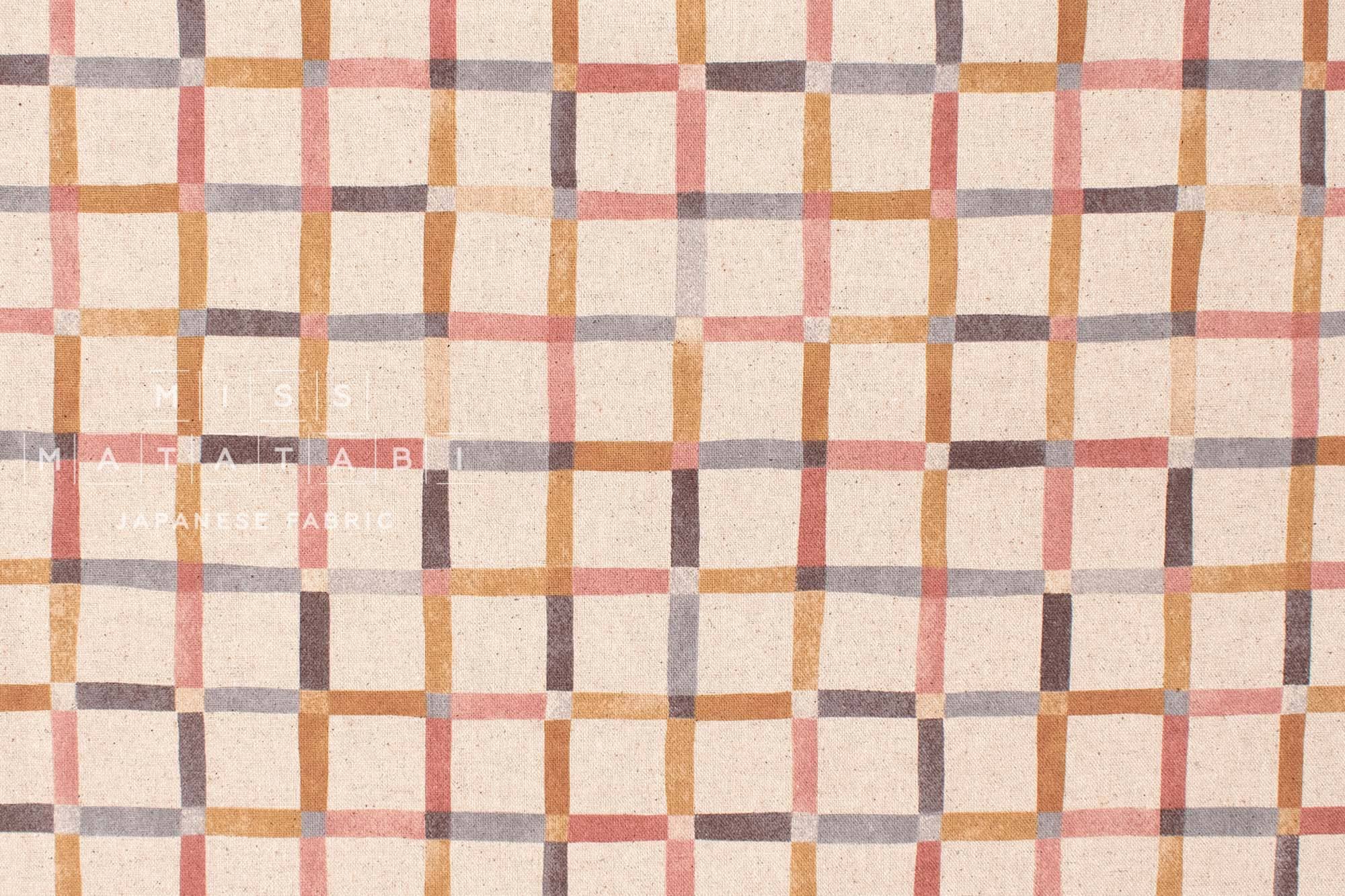 Japanese Fabric Le Bouquet Check - A - 50cm