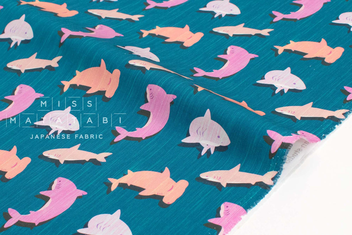Japanese Fabric Shark Swim - B - 50cm