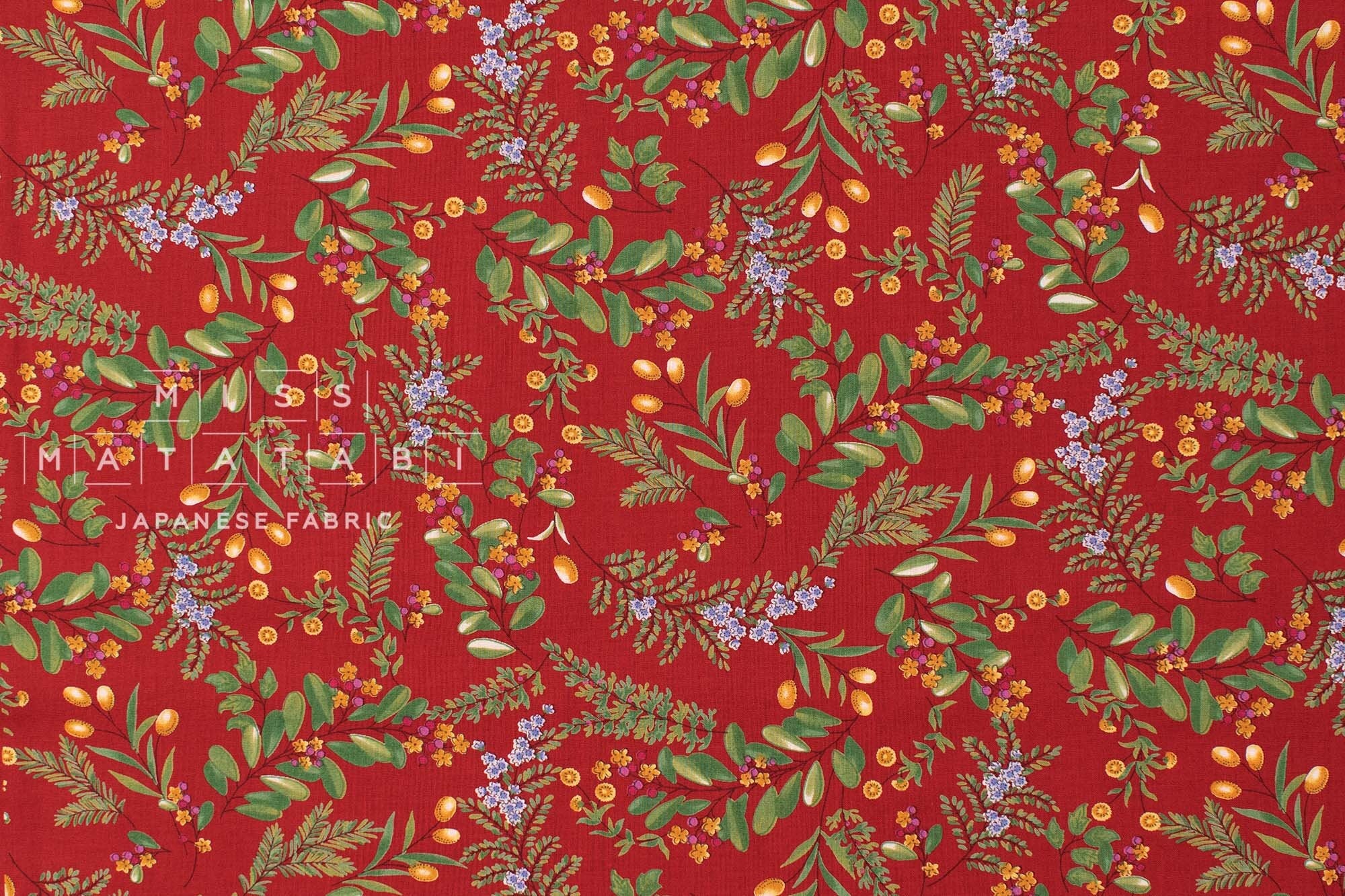 Japanese Fabric Winter Berry - red - 50cm