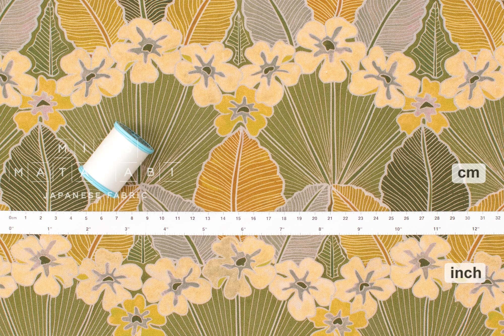Japanese Fabric Growth - green - 50cm