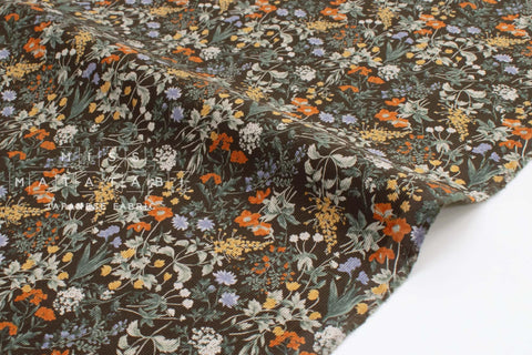 Japanese Fabric Corduroy Summer Floral - C - 50cm
