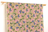Japanese Fabric Watercolor Belinda Floral Linen Blend - B - 50cm