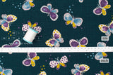 Japanese Fabric Butterly Dreams - dark indigo blue - 50cm