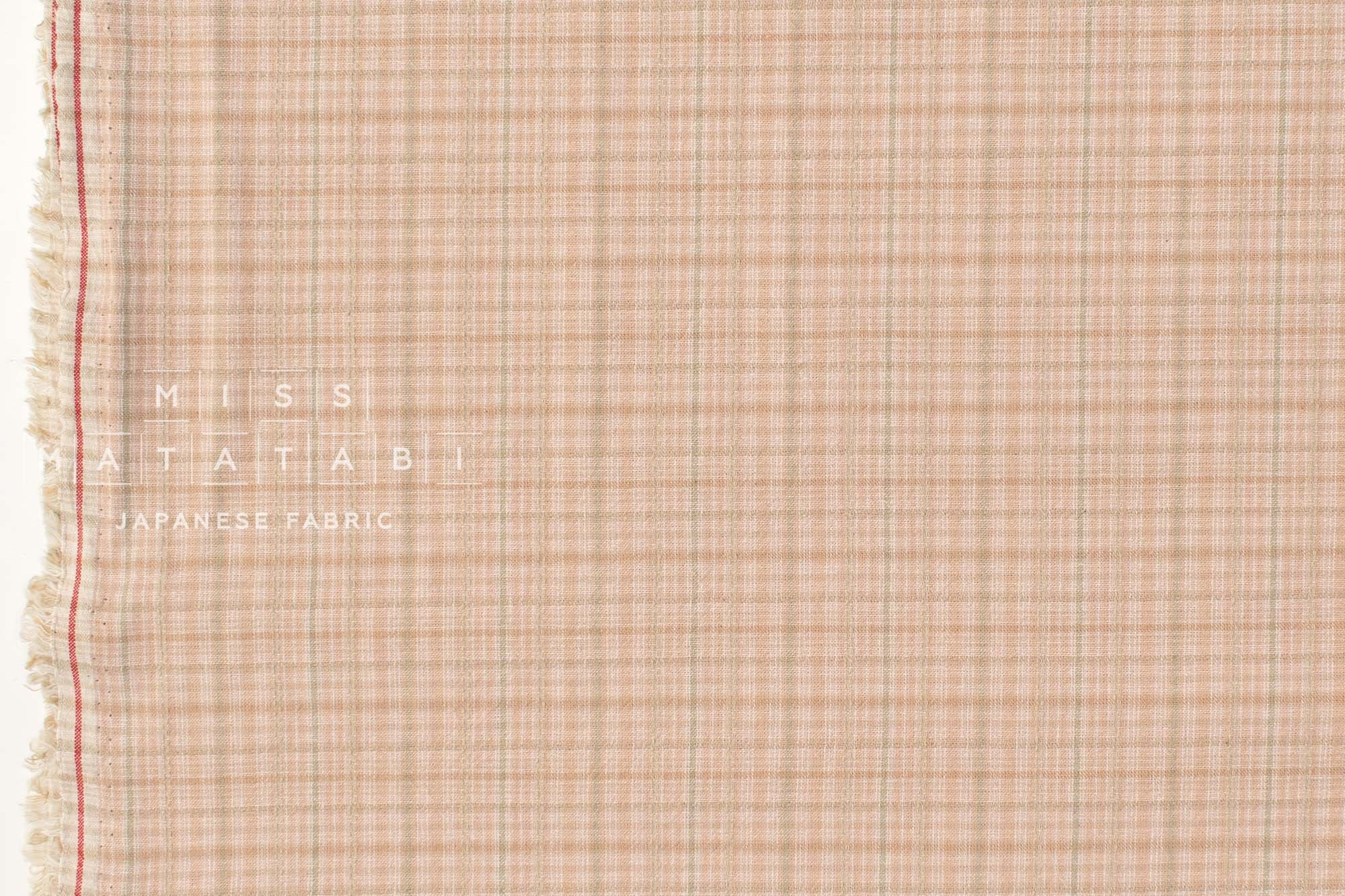 Japanese Fabric Yarn-Dyed Cotton Check - B - 50cm