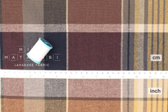 Japanese Fabric Shokunin Collection Deadstock Yarn-Dyed Big Plaid - 2 - 50cm