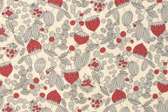 Japanese Fabric Linnea Strawberries - A - 50cm