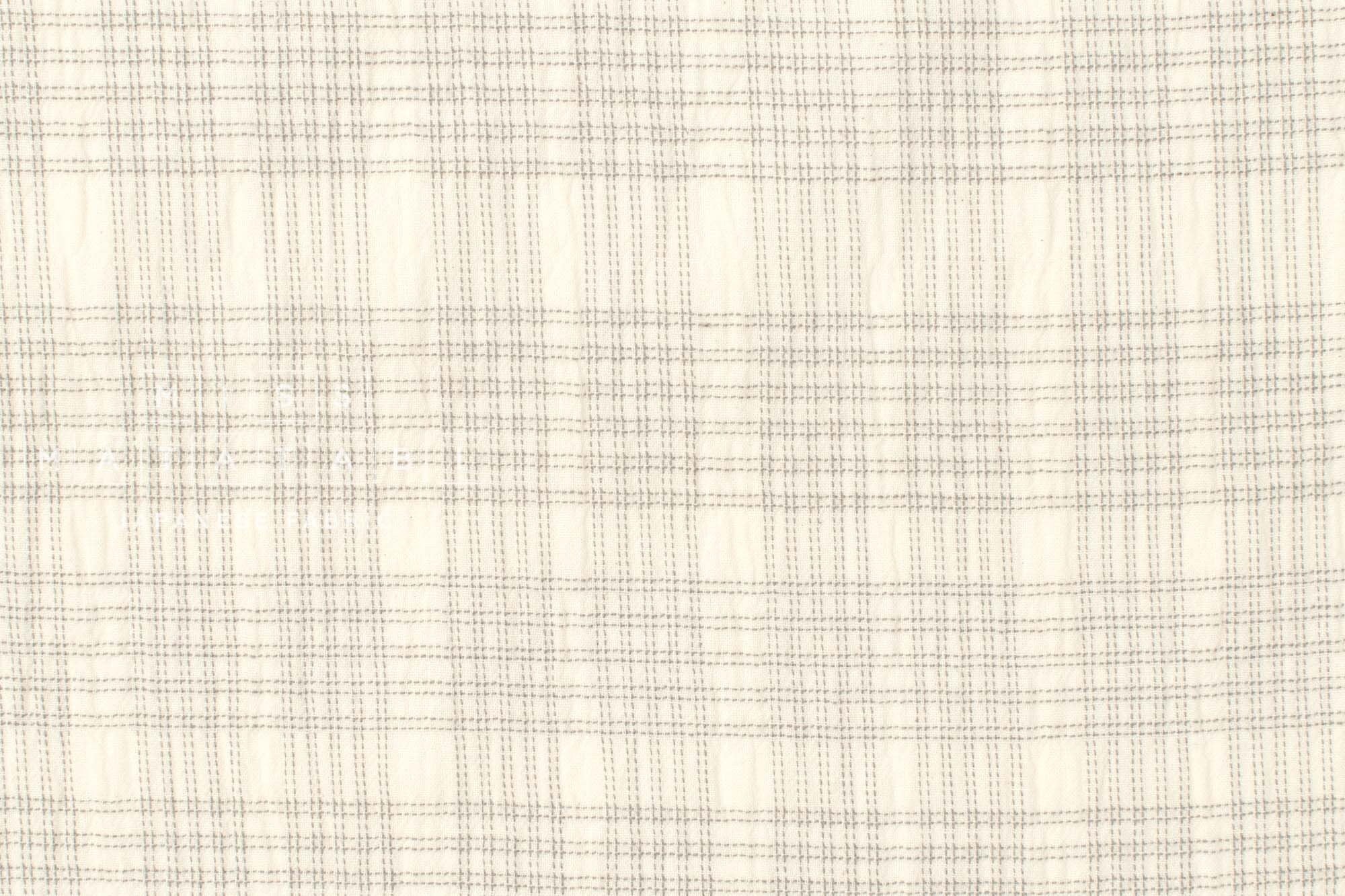 Japanese Fabric Shokunin Collection Yarn Dyed Sashiko Stitch - cream - 50cm