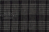 Japanese Fabric Shokunin Collection Yarn Dyed Sashiko Stitch - black - 50cm