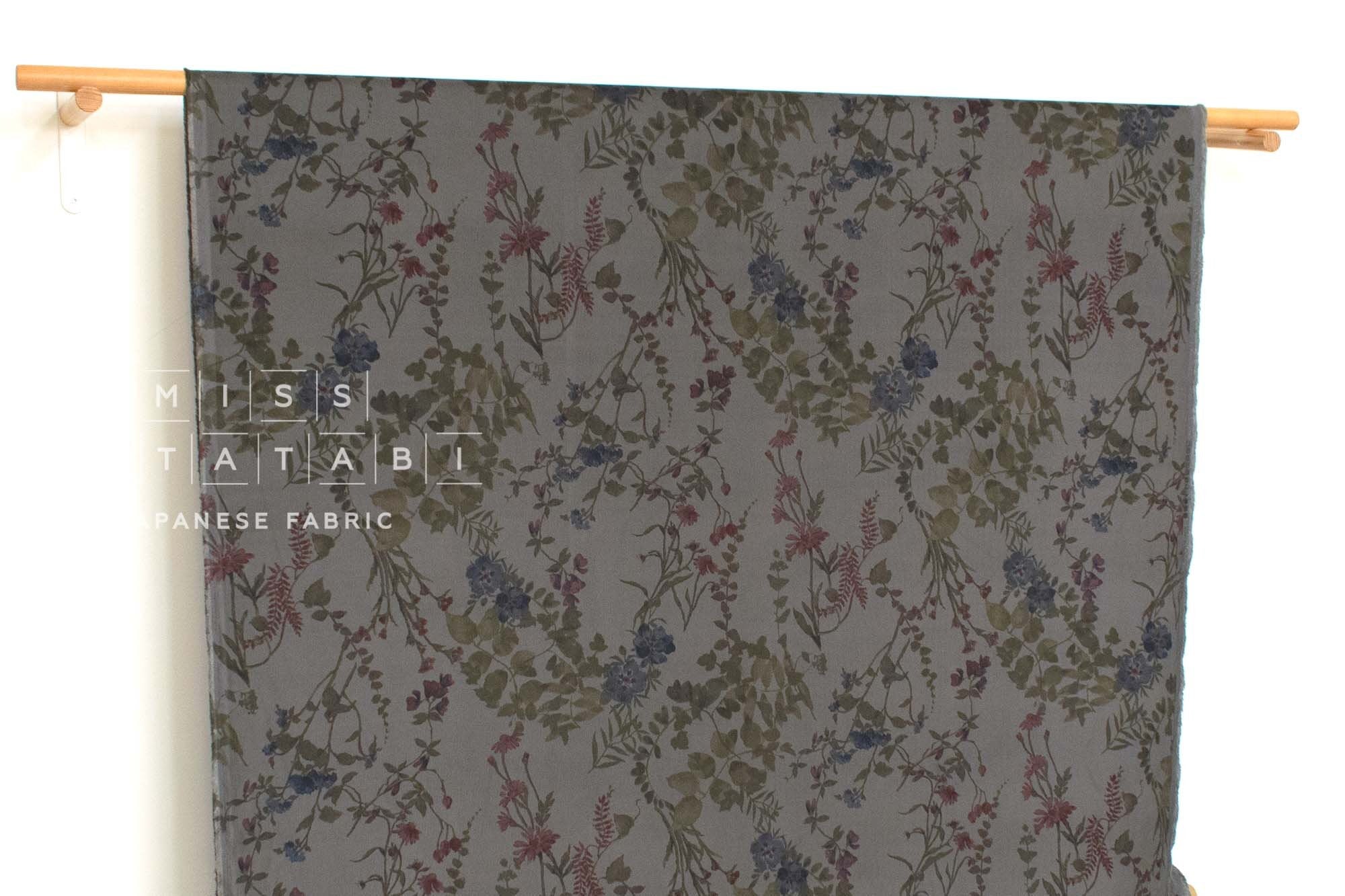 Japanese Fabric Corduroy Daisy Trail - E - 50cm