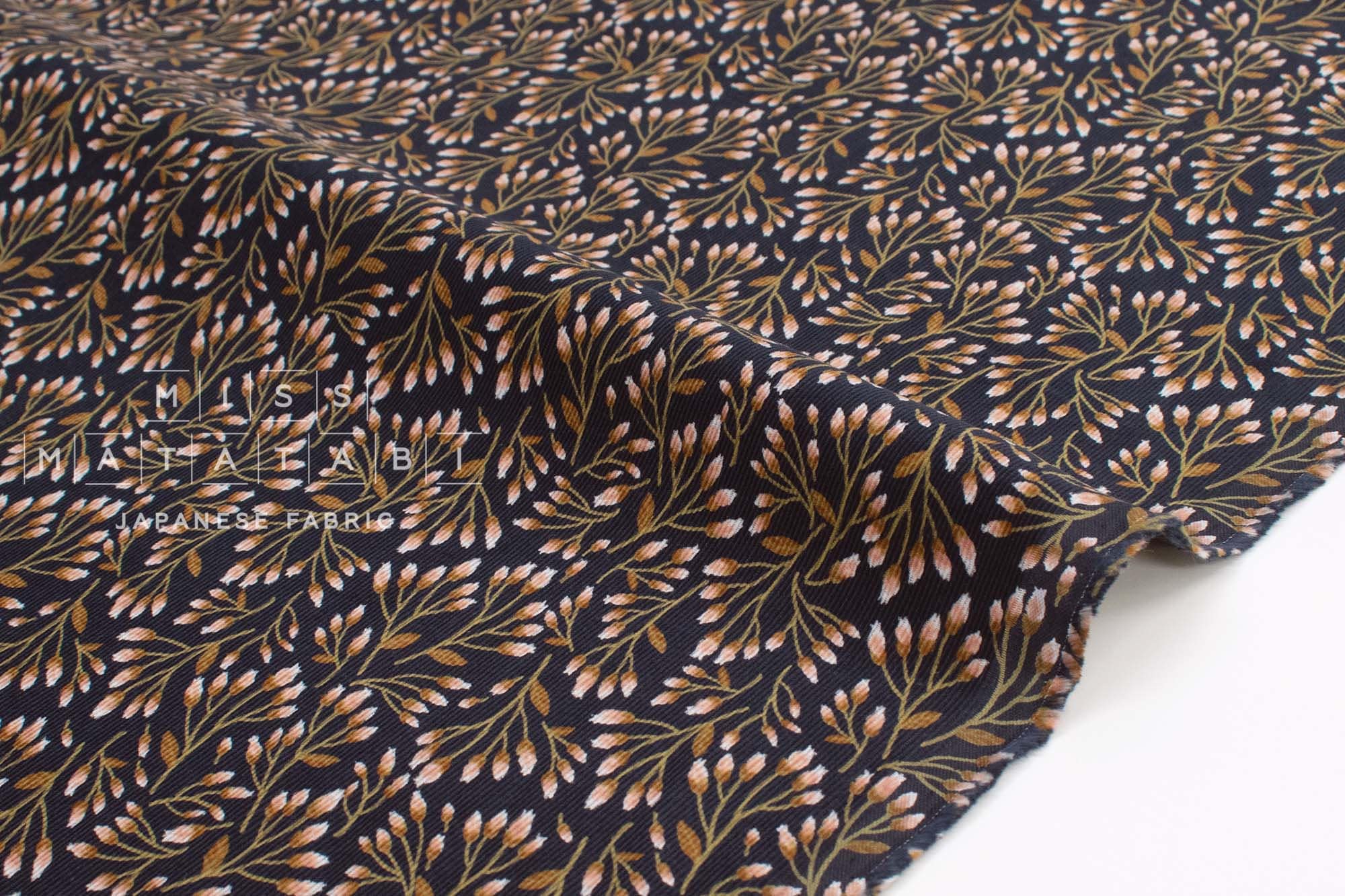 Japanese Fabric Corduroy Before Blooming - E - 50cm