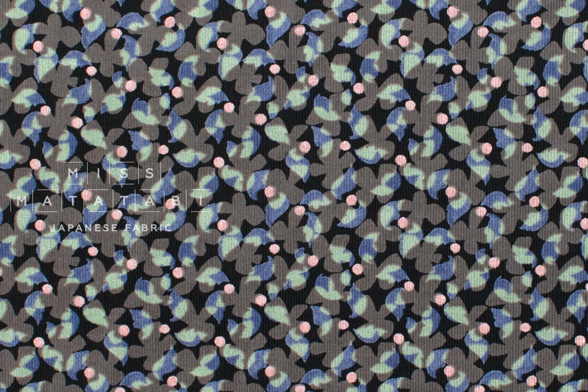 Japanese Fabric Corduroy Kaleidoscope - F - 50cm