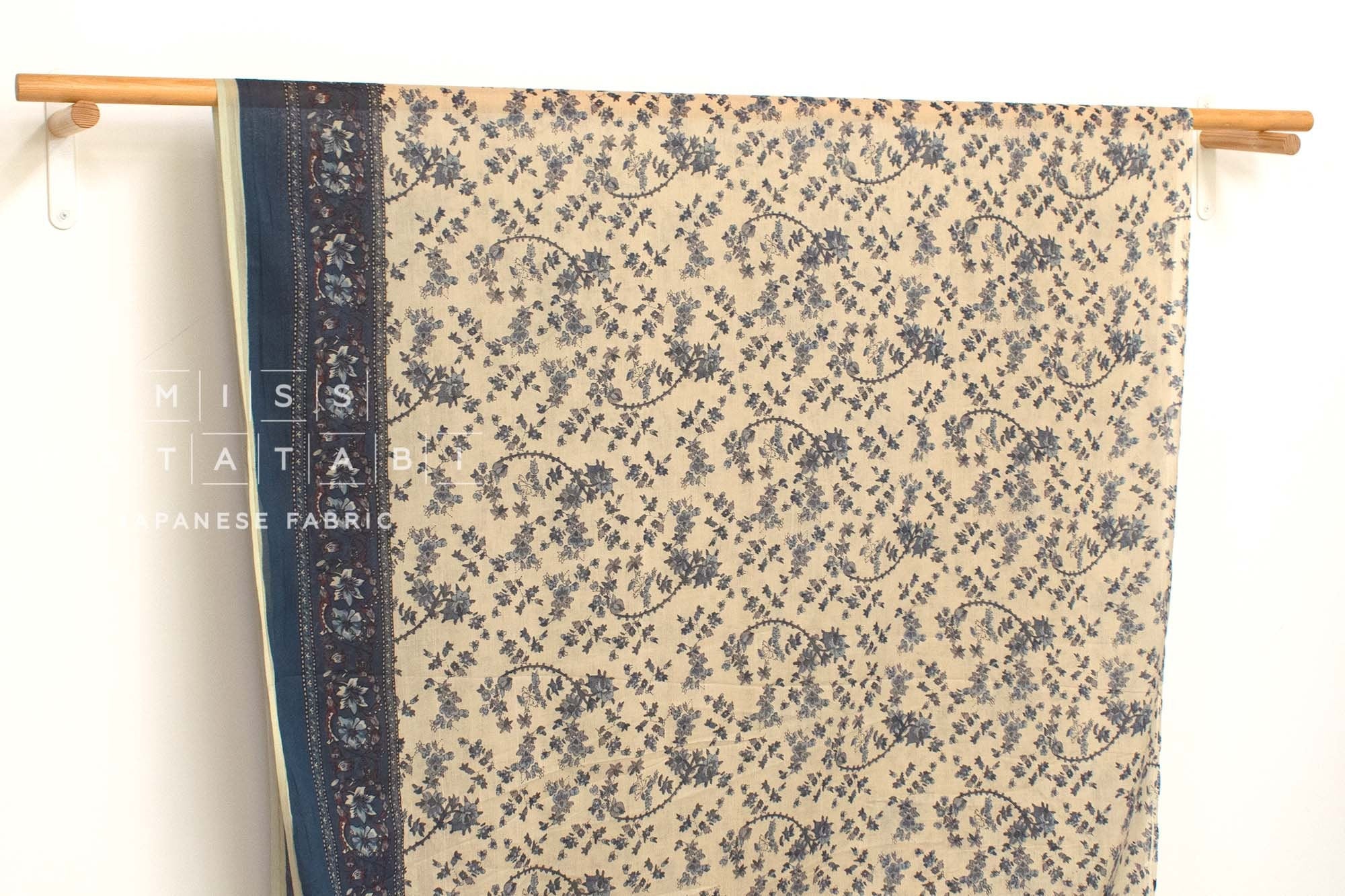 Hand Printed Indian Cotton Voile - B1 - 50cm