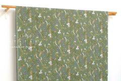 Japanese Fabric Corduroy Trailing Floral - B - 50cm