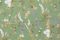 Japanese Fabric Corduroy Trailing Floral - B - 50cm