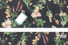 Japanese Fabric Corduroy Trailing Floral - D - 50cm