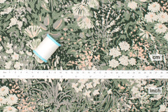 Japanese Fabric Corduroy Green Wall - B - 50cm
