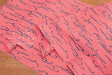 Shokunin Collection Hand-printed Chusen Japanese Yukata Fabric - Warabi - coral pink - 50cm