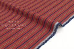 Japanese Fabric Yarn-Dyed Mikawa Momen Stripe - 8 - 50cm