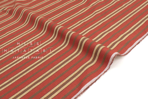 Japanese Fabric Yarn-Dyed Mikawa Momen Stripe - 9 - 50cm