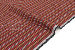 Japanese Fabric Yarn-Dyed Mikawa Momen Stripe - 10 - 50cm