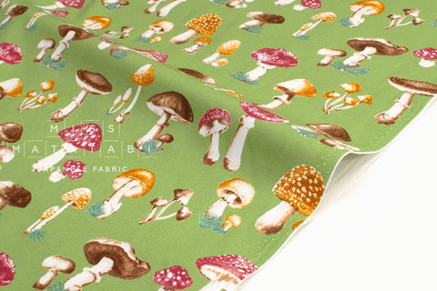 Japanese Fabric Retro Vintage Toadstools - C - 50cm