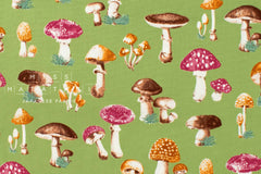 Japanese Fabric Retro Vintage Toadstools - C - 50cm