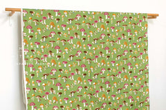 Japanese Fabric Retro Vintage Toadstools - C - 50cm