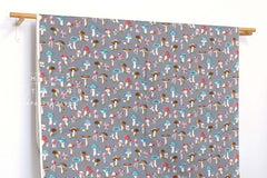 Japanese Fabric Retro Vintage Toadstools - D - 50cm