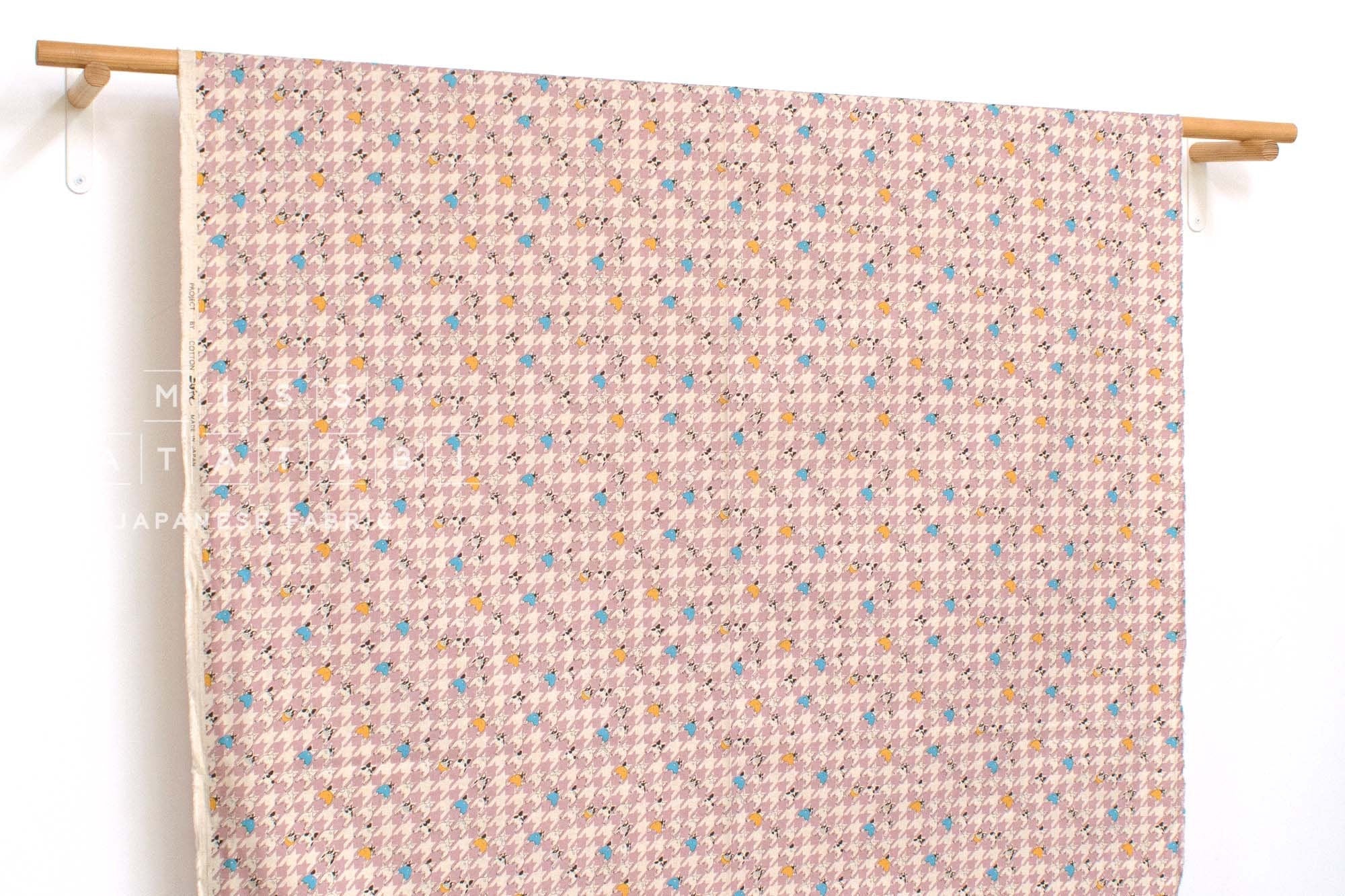 Japanese Fabric Houndstooth Bulldog - A - 50cm