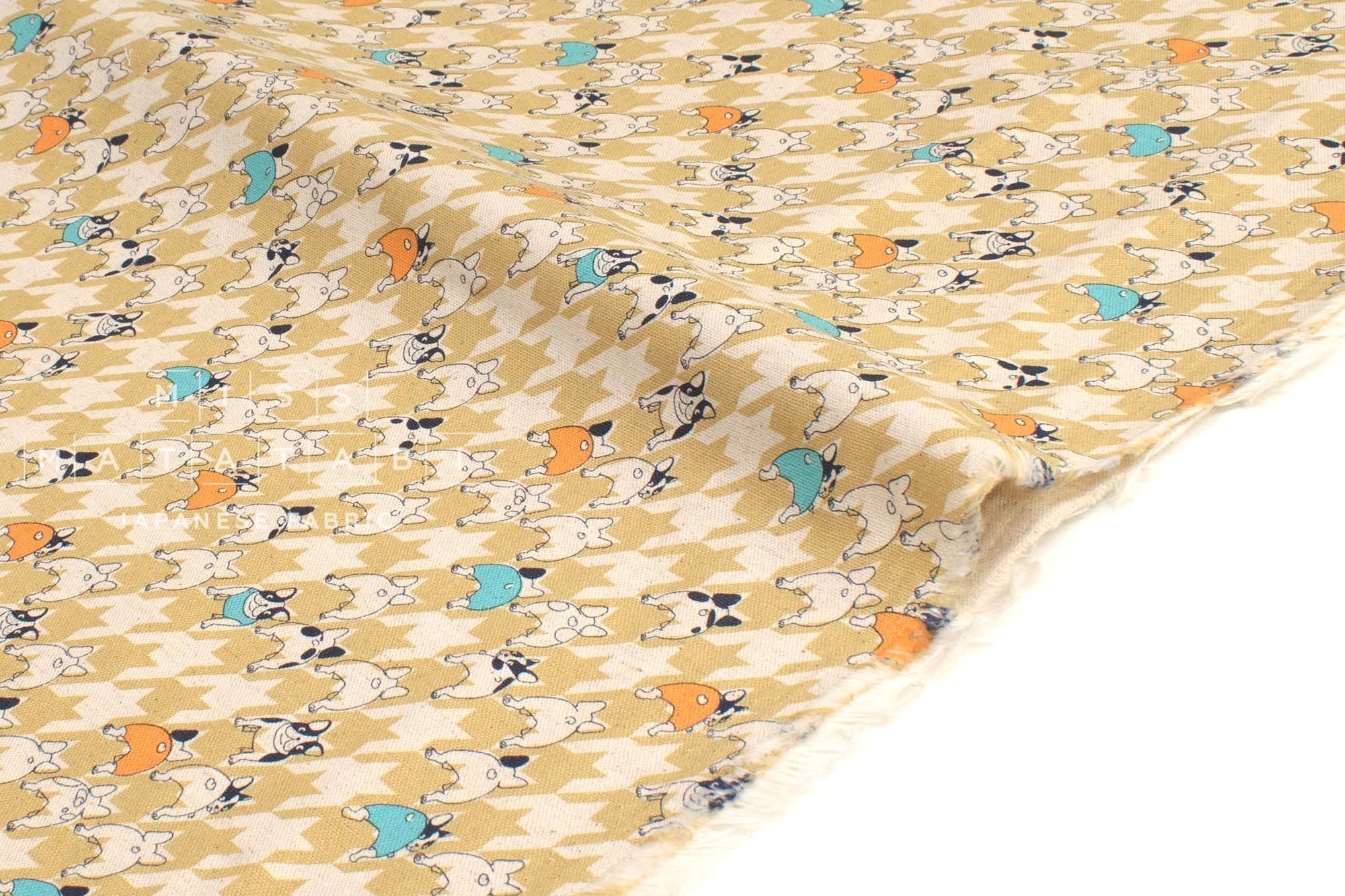Japanese Fabric Houndstooth Bulldog - C - 50cm