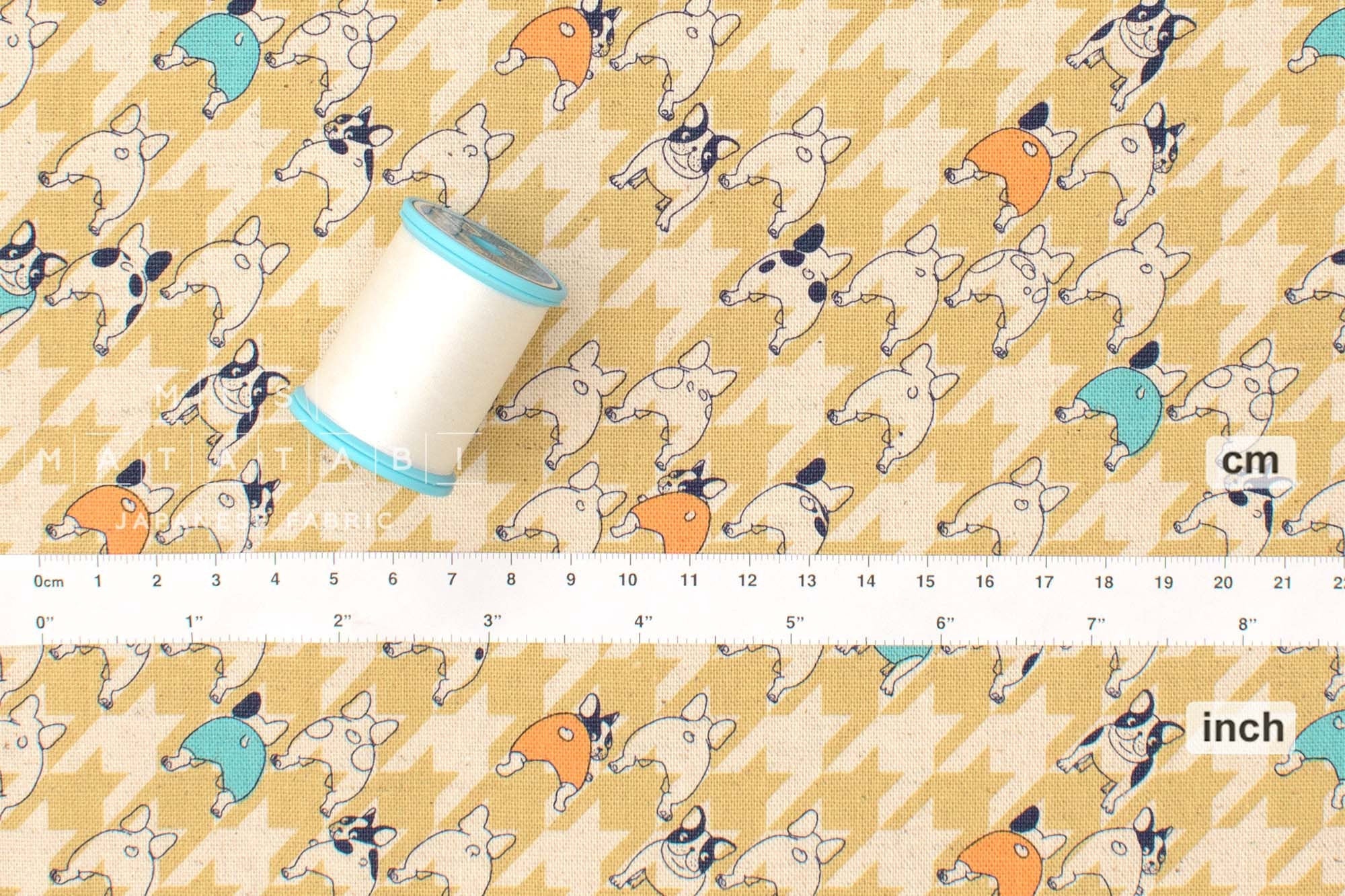 Japanese Fabric Houndstooth Bulldog - C - 50cm