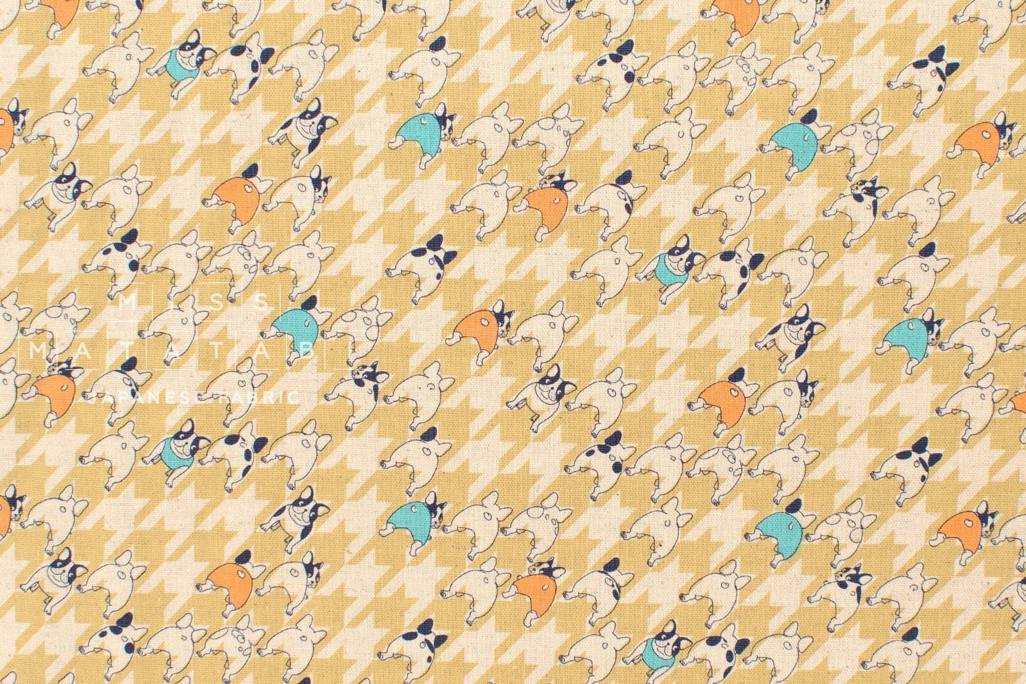 Japanese Fabric Houndstooth Bulldog - C - 50cm