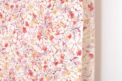 Japanese Fabric Cotton Ripple Serena Floral - B - 50cm