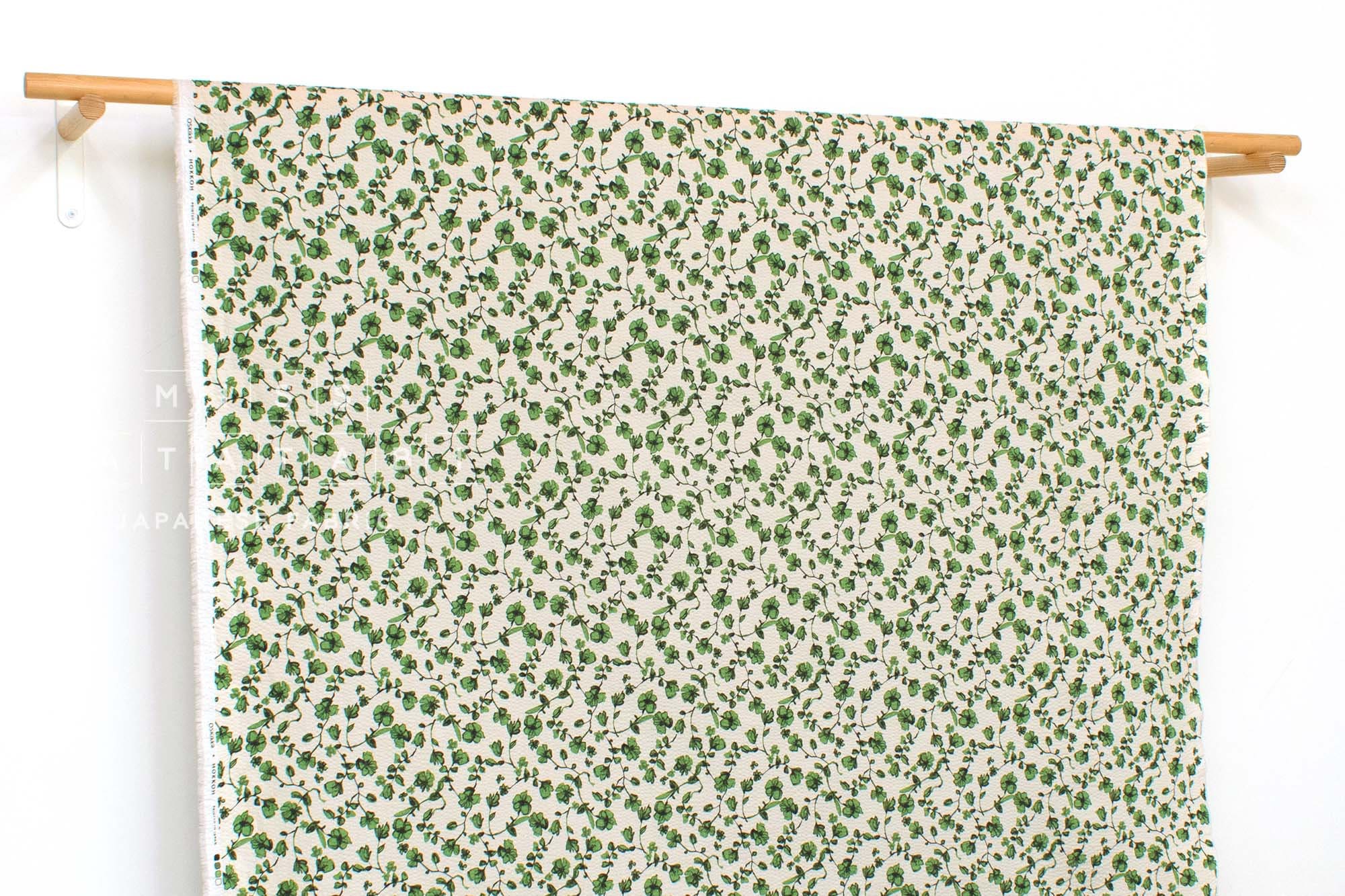 Japanese Fabric Cotton Ripple Clover Field - A - 50cm