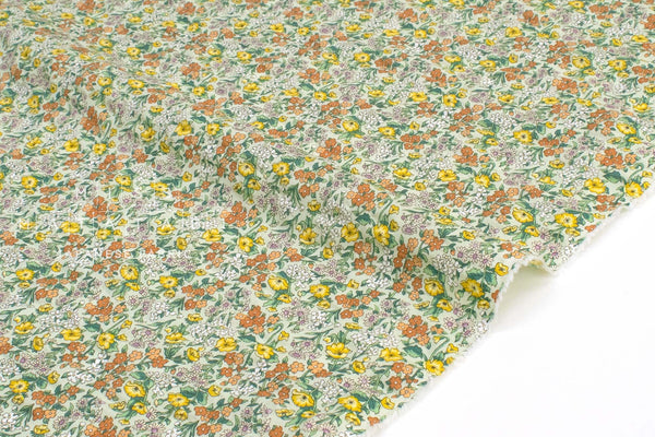 Japanese Fabric Cotton Ripple Hazel Floral - C - 50cm