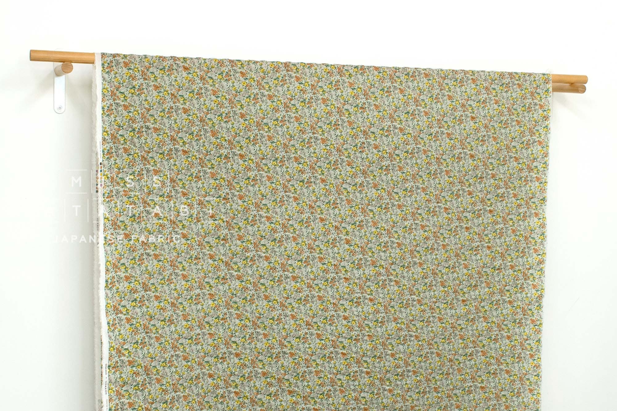 Japanese Fabric Cotton Ripple Hazel Floral - C - 50cm