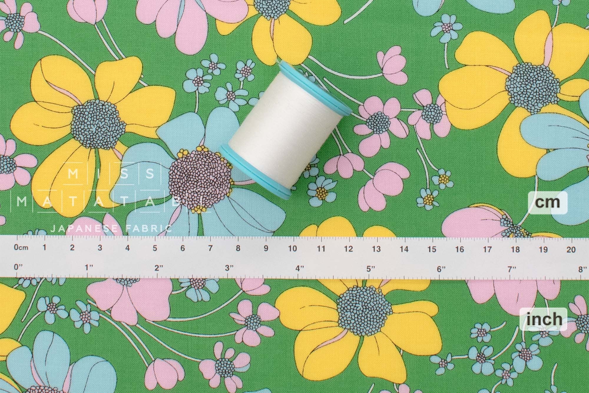 Japanese Fabric Shelly Retro Floral - D - 50cm
