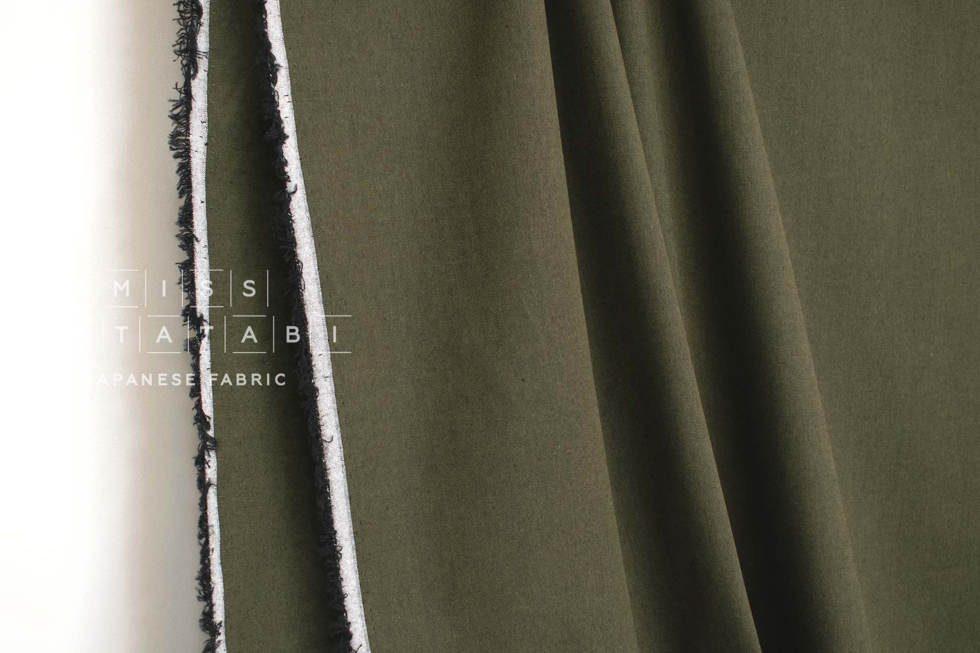 Japanese Fabric Yarn-Dyed Mikawa Momen Solids - C - 50cm