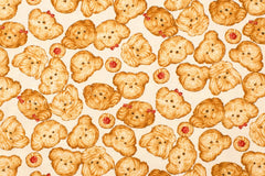 Japanese Fabric Kokka Pup Biscuits - 50cm