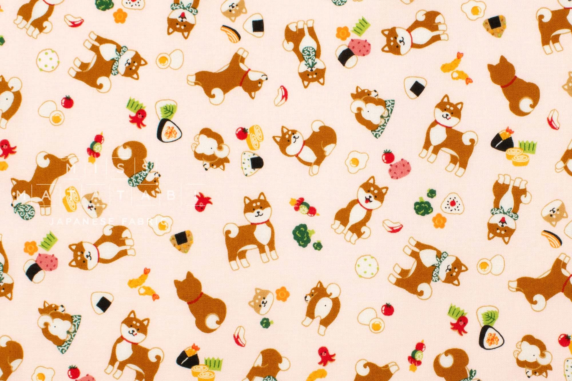 Japanese Fabric Shiba Inu and Onigiri II - 50cm