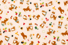 Japanese Fabric Shiba Inu and Onigiri II - 50cm