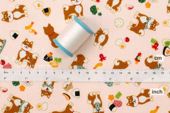 Japanese Fabric Shiba Inu and Onigiri II - 50cm