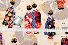 Japanese Fabric Maiko - metallic gold - 50cm