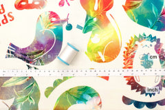 Japanese Fabric Special Animal - rainbow - 50cm