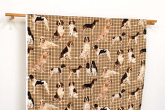 Japanese Fabric Handsome Pup Plaid - 50cm