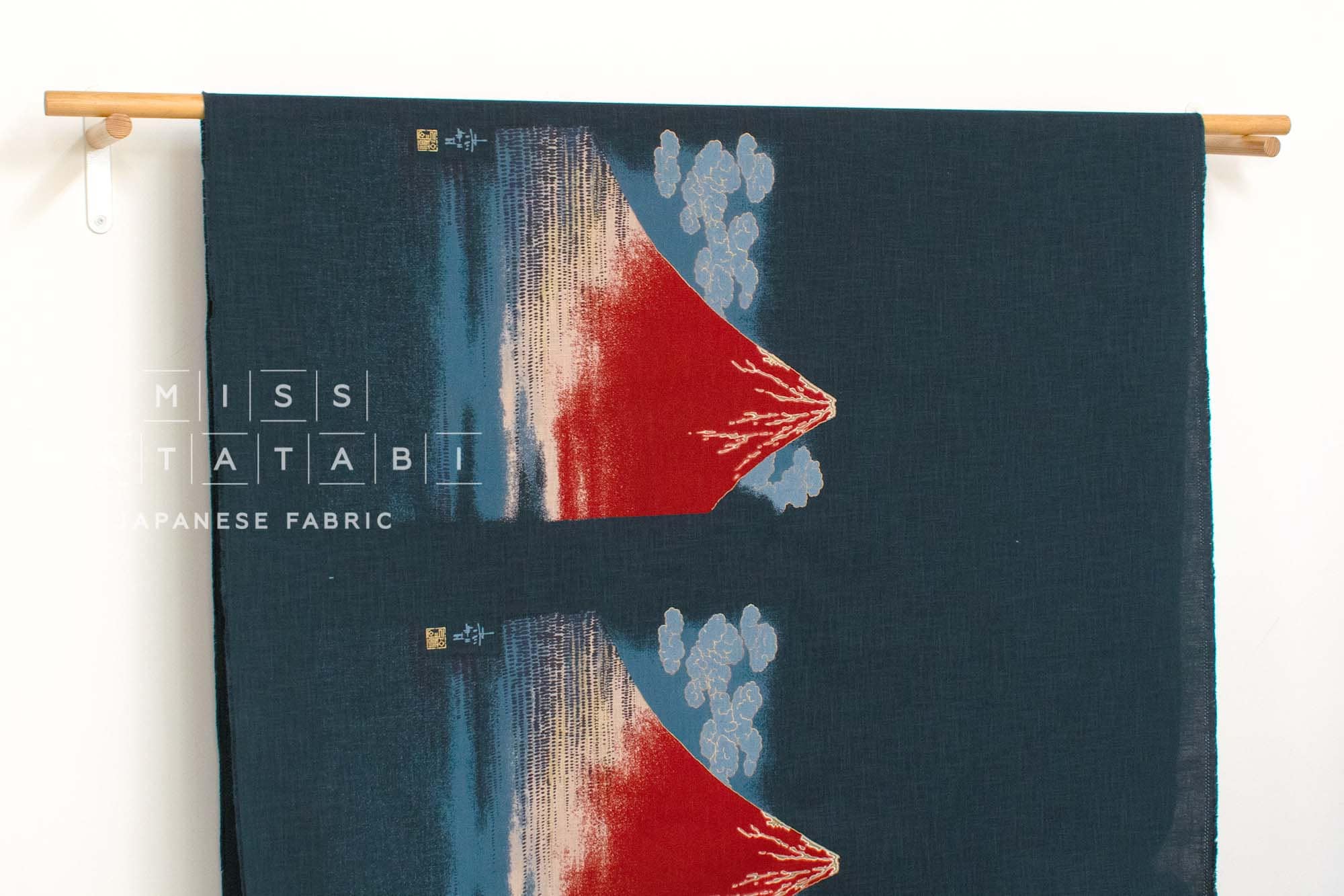 Shokunin Collection Hand-printed Japanese Fabric Panel Fujisan - 50cm
